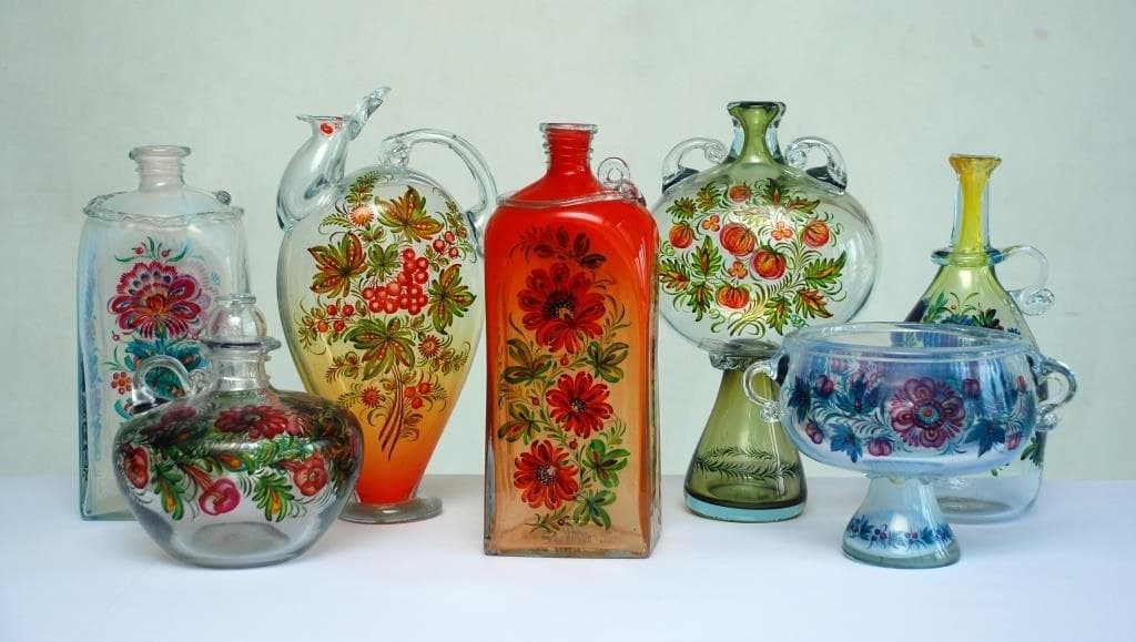 Painted glassware