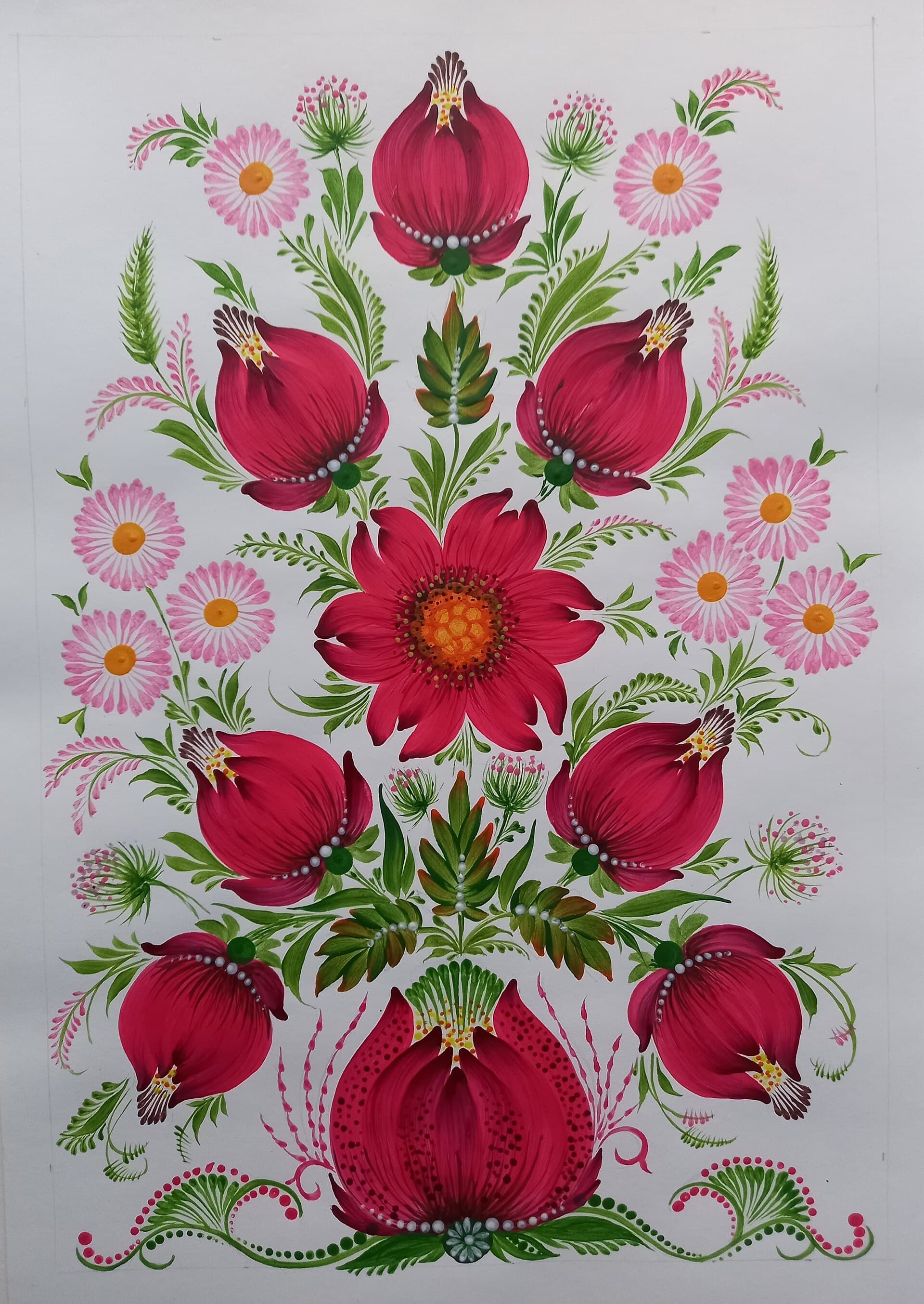 Rose vazon on white